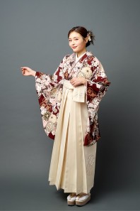 atelierL　七宝に繚乱の花　二尺袖/袴