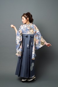 atelierL　七宝に繚乱の花　二尺袖/袴